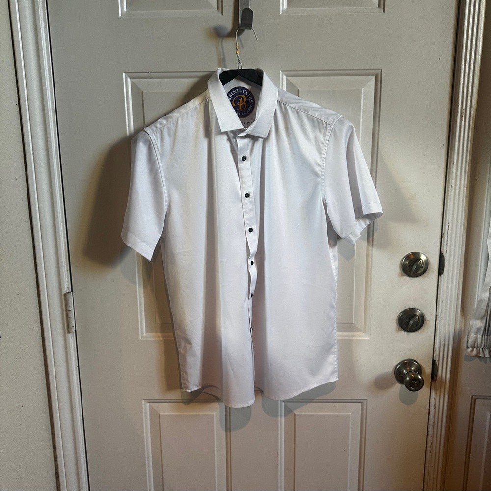 Short Sleeve White Dress Shirt